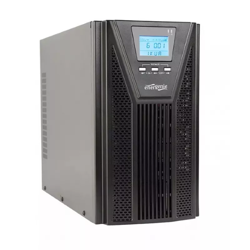 Katkematu toiteallikas UPS Gembird EG-UPSO-3000 topeltkonversioon võrgus 3 kVA 2700 W 5x Type F pistikupesa LCD