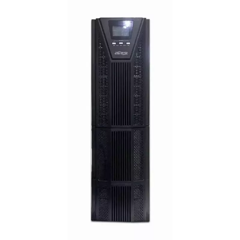 Katkematu toiteallikas UPS Gembird EG-UPSO-6000 topeltkonversiooniga võrgutoide 6 kVA 6000 W 6 vahelduvvoolu pistikupesa VRLA aku LCD must torn