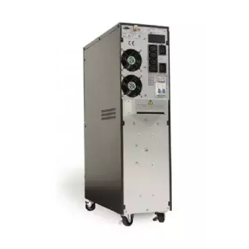 Katkematu toiteallikas UPS Gembird EG-UPSO-6000 topeltkonversiooniga võrgutoide 6 kVA 6000 W 6 vahelduvvoolu pistikupesa VRLA aku LCD must torn