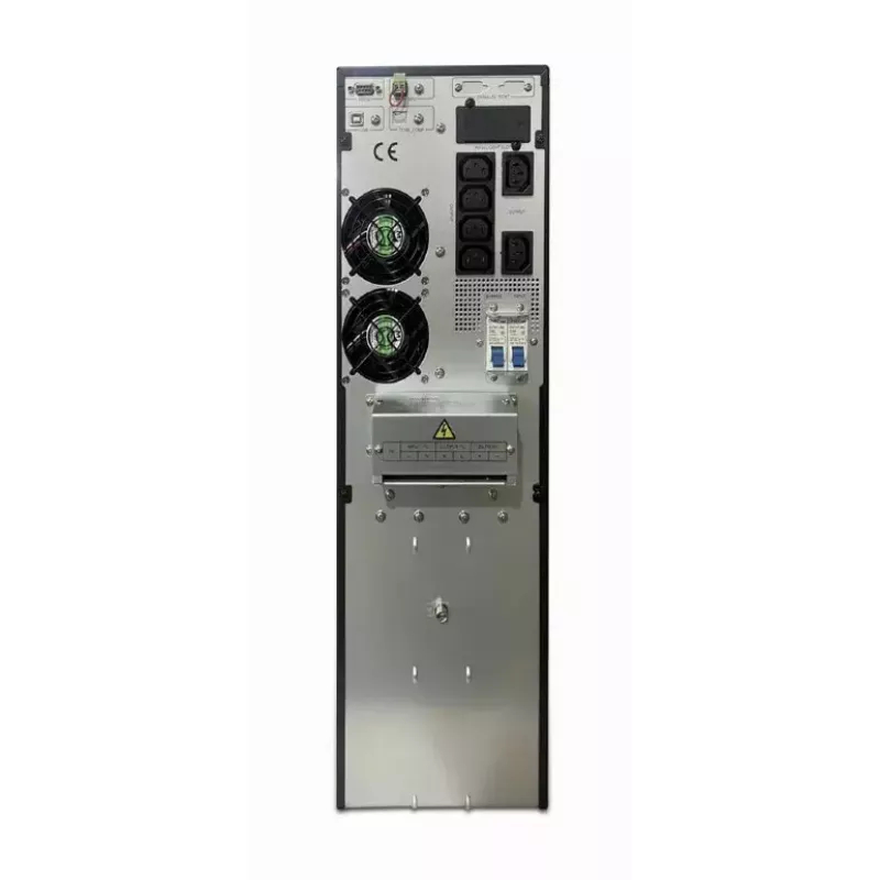 Katkematu toiteallikas UPS Gembird EG-UPSO-6000 topeltkonversiooniga võrgutoide 6 kVA 6000 W 6 vahelduvvoolu pistikupesa VRLA aku LCD must torn