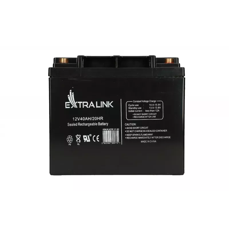Extralink AGM suletud pliiaku 12V 40Ah hooldusvaba, VRLA, 12,2 kg