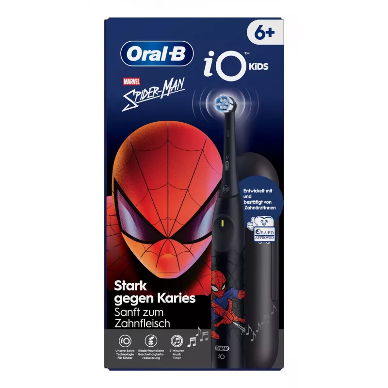 Oral-B iO Kids Spiderman laste pöörlev hambahari Must