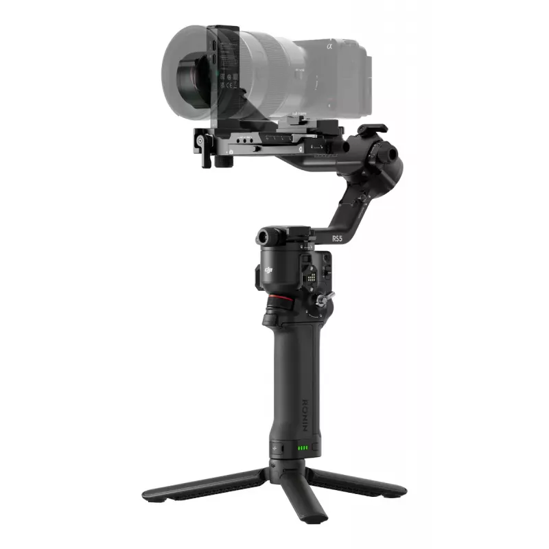 Käsikaamera stabilisaator DJI RS 5 — alumiinium, must, 30 h tööaeg, 1,46 kg