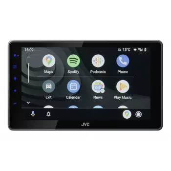 2-DIN JVC KW-M795DBW auto multimeediumivastuvõtja, 9-tolline mahtuvuslik puutetundlik ekraan, 200 W, WiFi kaheribaline, Bluetooth, DAB+/FM/AM