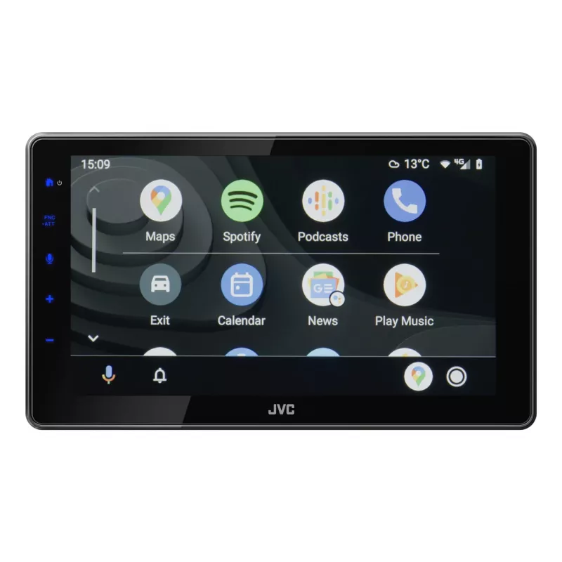 2-DIN JVC KW-M795DBW auto multimeediumivastuvõtja, 9-tolline mahtuvuslik puutetundlik ekraan, 200 W, WiFi kaheribaline, Bluetooth, DAB+/FM/AM