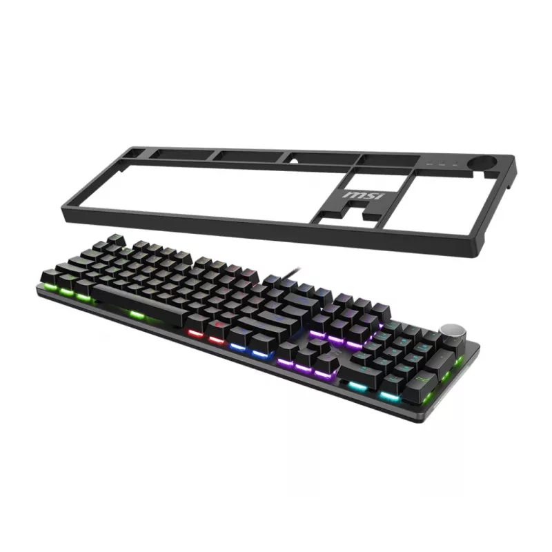 MSI FORGE GK320 RED klaviatuur Mängimine USB QWERTY US International Must