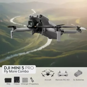 DJI MINI 5 PRO Fly More Combo (RC-N3) kerge 249 g droon, 50 MP sensor, Lidar, 3x akud, kaugjuhtimispult