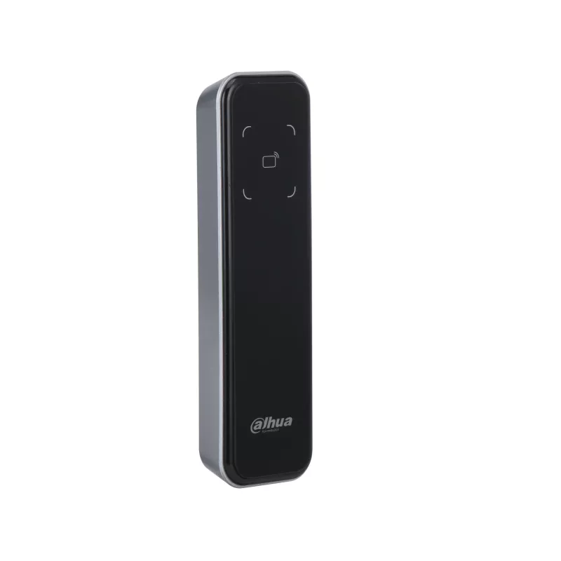 Läbipääsukontrolli lugeja DAHUA DHI-ASR2200A-D — Baaslugeja, 12 V DC, 1,7 W, 135×40×15 mm, must
