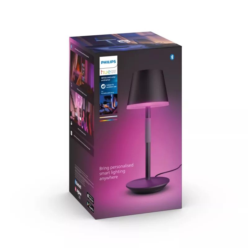 Nutikas laualamp Philips Hue Go kaasaskantav lamp Bluetooth Zigbee Must