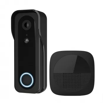 Videouksikell TRUST DOORCAM-3000 Must, 3 MP, Wi‑Fi 2,4 GHz, MicroSD kuni 256 GB, Aku/USB (8–24 V)