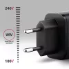 Seinilaadija AXAGON ACU-PQ67D, 67W, USB-C PD3.0 + USB-A QC4+, 2 väljundit, LCD-ekraan, 100–240V