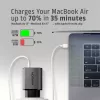Seinilaadija AXAGON ACU-PQ67D, 67W, USB-C PD3.0 + USB-A QC4+, 2 väljundit, LCD-ekraan, 100–240V
