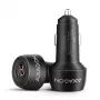 Autolaadija AXAGON PWC-PQ48, 48 W, USB-C (PD3.0) + USB-A (QC4+), sisend 12–24 V, must