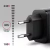 Seinakaasaskantav AXAGON ACU-PQ67, 67W, PD3.0 + QC4+, 1x USB-C + 1x USB-A, 100–240V, hall/must