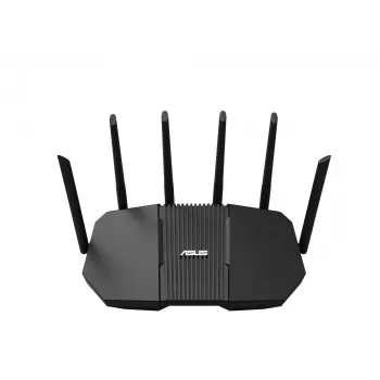 Lauamarsruuter ASUS RT-BE90U BE9400 AiMesh — kolmeribal Wi‑Fi 7 (2.4/5/6 GHz), 9400 Mbps, 2.5 Gigabit Ethernet, 4× RJ‑45 LAN, USB, Must