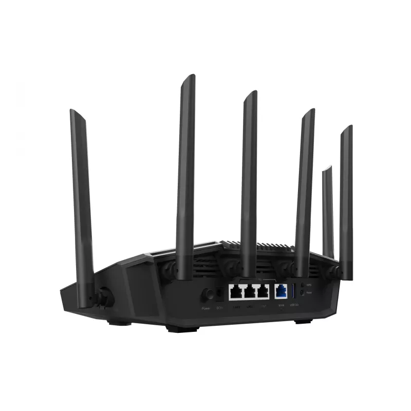 Lauamarsruuter ASUS RT-BE90U BE9400 AiMesh — kolmeribal Wi‑Fi 7 (2.4/5/6 GHz), 9400 Mbps, 2.5 Gigabit Ethernet, 4× RJ‑45 LAN, USB, Must