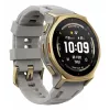 Nutikell Amazfit T-rex 3 Pro 44 mm, 1.32 tolli AMOLED 466×466, 16 GB, 64 MB RAM, GPS, Wi‑Fi, veekindel 45 m, kuldne korpus, hall silikoonrihm