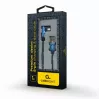 USB 2.0 andmekaabel Gembird CC-USB2J-AMLML-1M-BL — USB A kuni Micro-USB B/Lightning, 1 m, sinine/must
