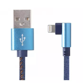 USB 2.0 andmekaabel Gembird CC-USB2J-AMLML-1M-BL — USB A kuni Micro-USB B/Lightning, 1 m, sinine/must