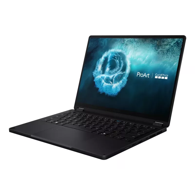 Convertible 2-in-1 sülearvuti ASUS ProArt PX13 HN7306EAC GoPro Edition — AMD Ryzen AI Max+ 395, 3 GHz, 13,3-tolline 3K puuteekraan, 128 GB LPDDR5x, 1 TB SSD, Windows 11 Pro, must