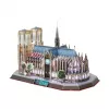 3D pusle CubicFun Notre Dame (Light) — mudel DA-20509, kerge valgustatud versioon