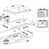 Whirlpool AKT 625/WH Must, Valge Sisseehitatud 60 cm Gaas 4 tsooni