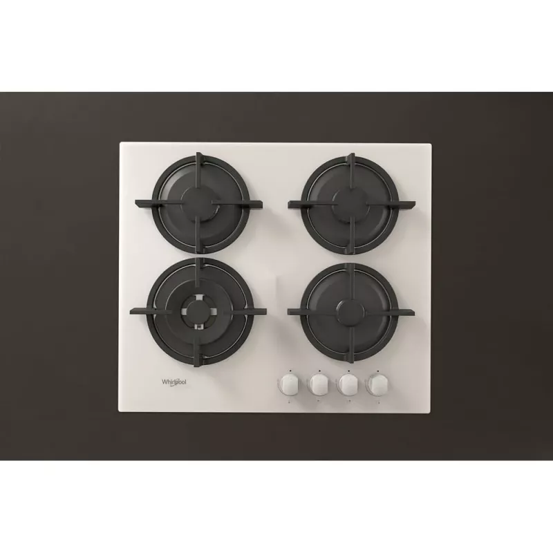 Whirlpool AKT 625/WH Must, Valge Sisseehitatud 60 cm Gaas 4 tsooni