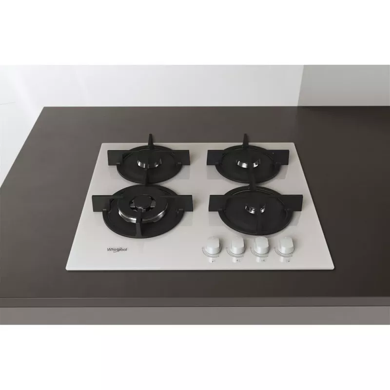 Whirlpool AKT 625/WH Must, Valge Sisseehitatud 60 cm Gaas 4 tsooni