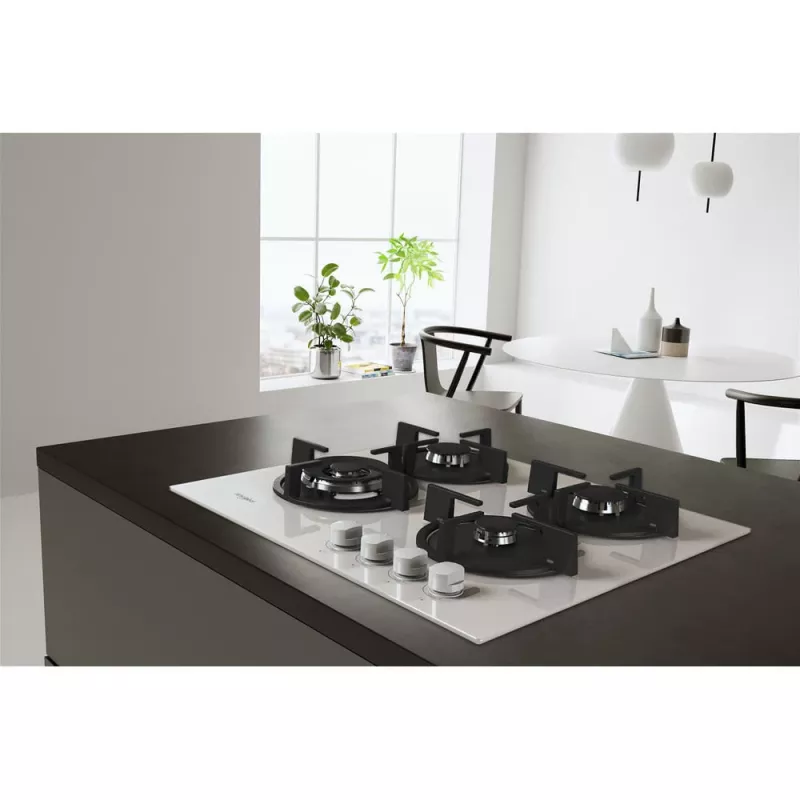 Whirlpool AKT 625/WH Must, Valge Sisseehitatud 60 cm Gaas 4 tsooni