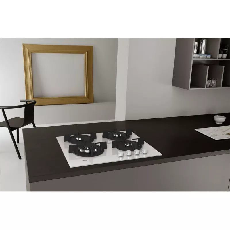 Whirlpool AKT 625/WH Must, Valge Sisseehitatud 60 cm Gaas 4 tsooni