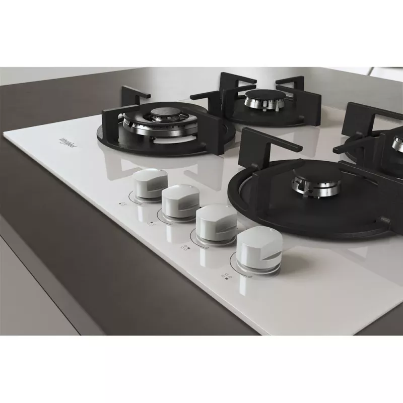 Whirlpool AKT 625/WH Must, Valge Sisseehitatud 60 cm Gaas 4 tsooni