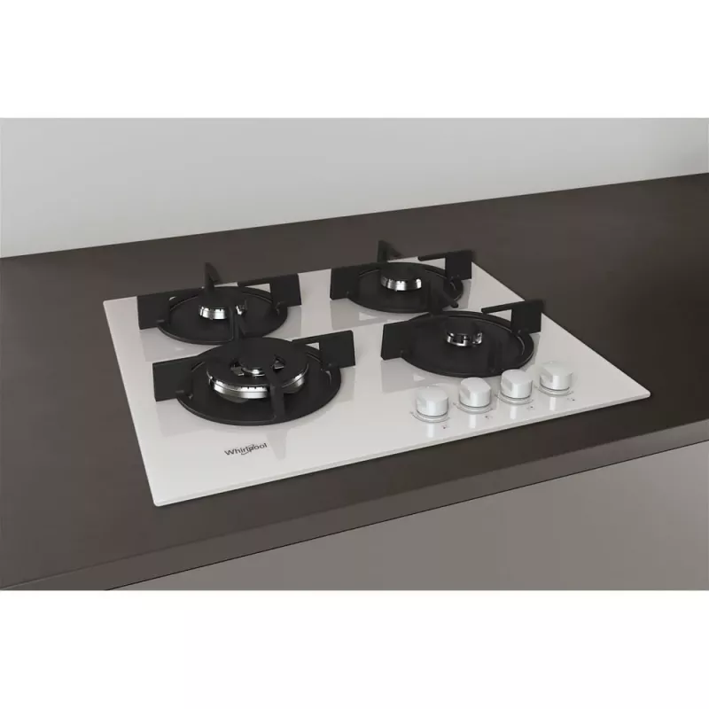 Whirlpool AKT 625/WH Must, Valge Sisseehitatud 60 cm Gaas 4 tsooni
