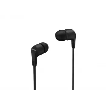 Juhtmega kõrvasisene peakomplekt Philips TAE1105BK/00 — must, intraauraalne, 1,2 m kaabel, 14,7 g