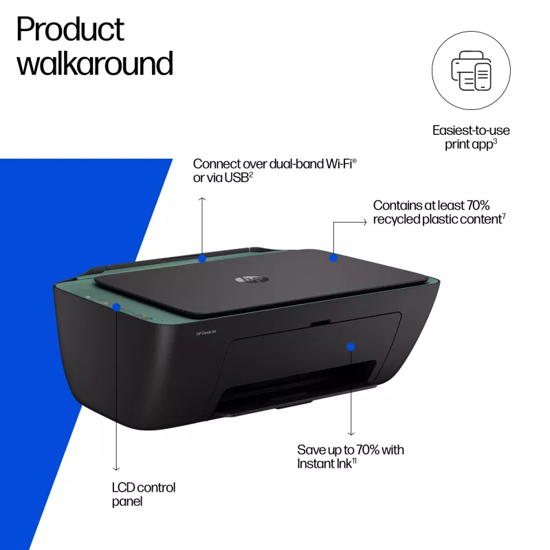 Mitmeotstarbeline tindiprinter HP DeskJet 2923 — värviline, Wi‑Fi, A4, 4800x1200 dpi