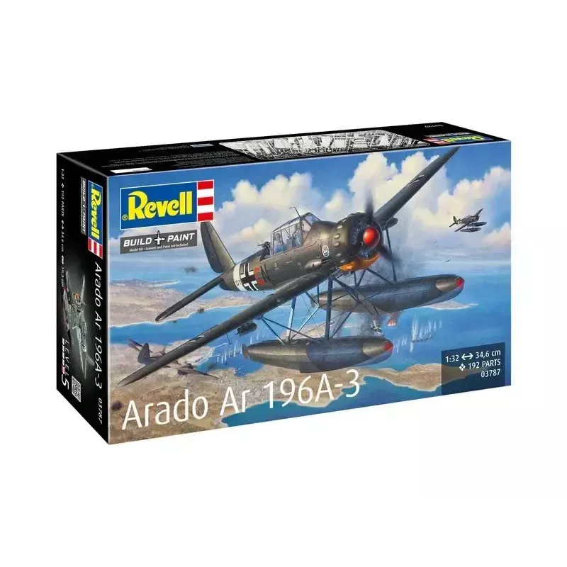Plastmudel REVELL ARADO AR 196A-3 vesilennuk, mõõtkava 1:32 komplekt