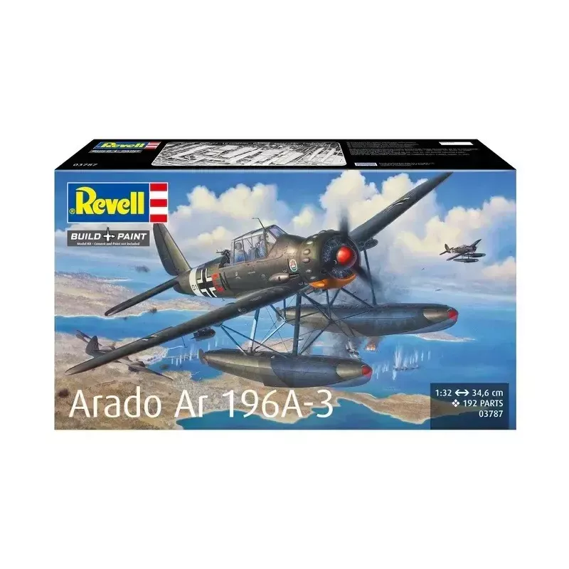 Plastmudel REVELL ARADO AR 196A-3 vesilennuk, mõõtkava 1:32 komplekt
