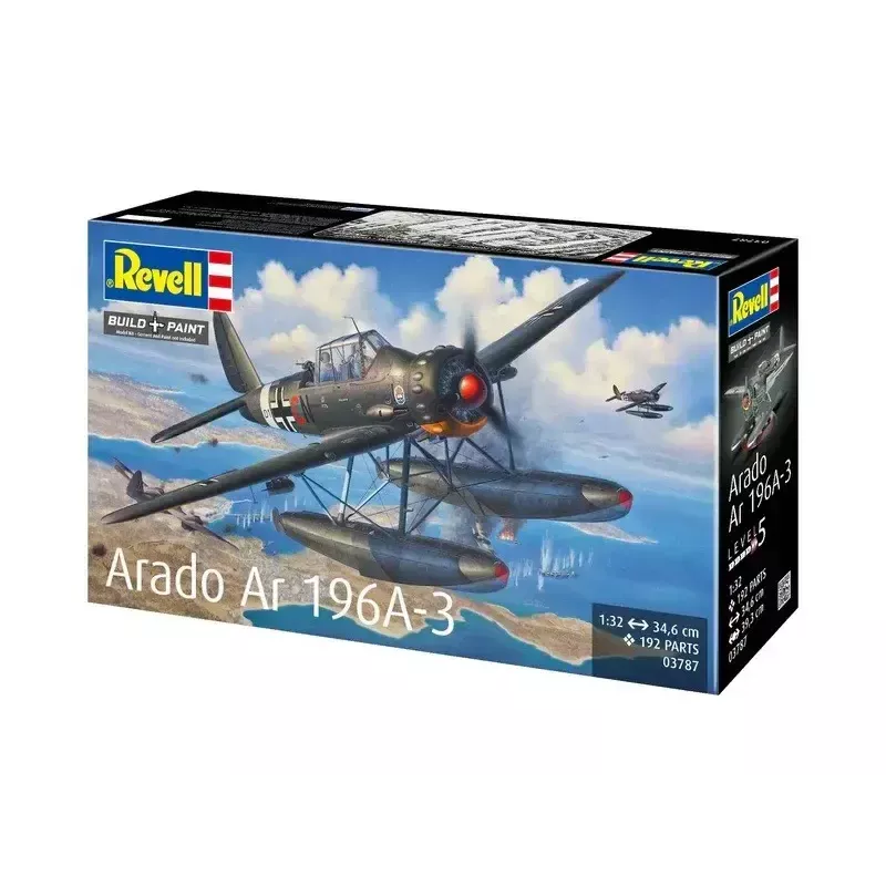 Plastmudel REVELL ARADO AR 196A-3 vesilennuk, mõõtkava 1:32 komplekt