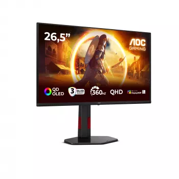 AOC G4 Q27G4SDR arvutikuvar 67,3 cm (26,5 tolli) 2560 x 1440 pikslit Quad HD QD-OLED Must, Punane