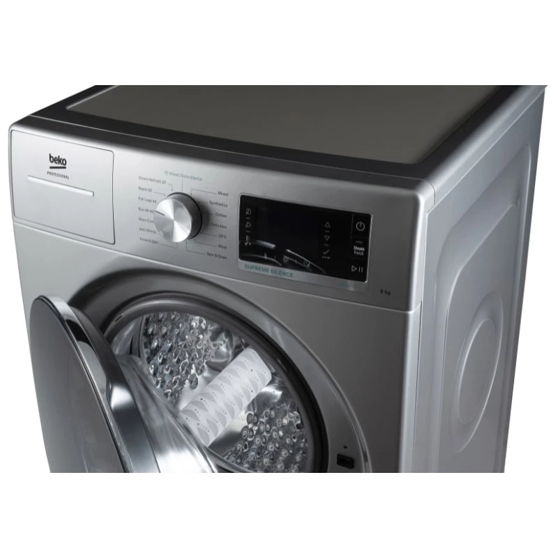 Eestlaetav pesumasin BEKO AWB 912S/PRO BP — 9 kg, 1200 p/min, roostevaba teras