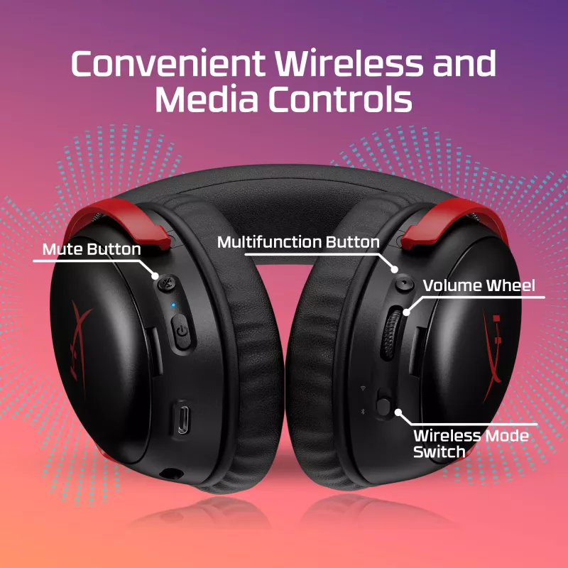 HyperX Cloud III S Wireless – mänguripeakomplekt (must)