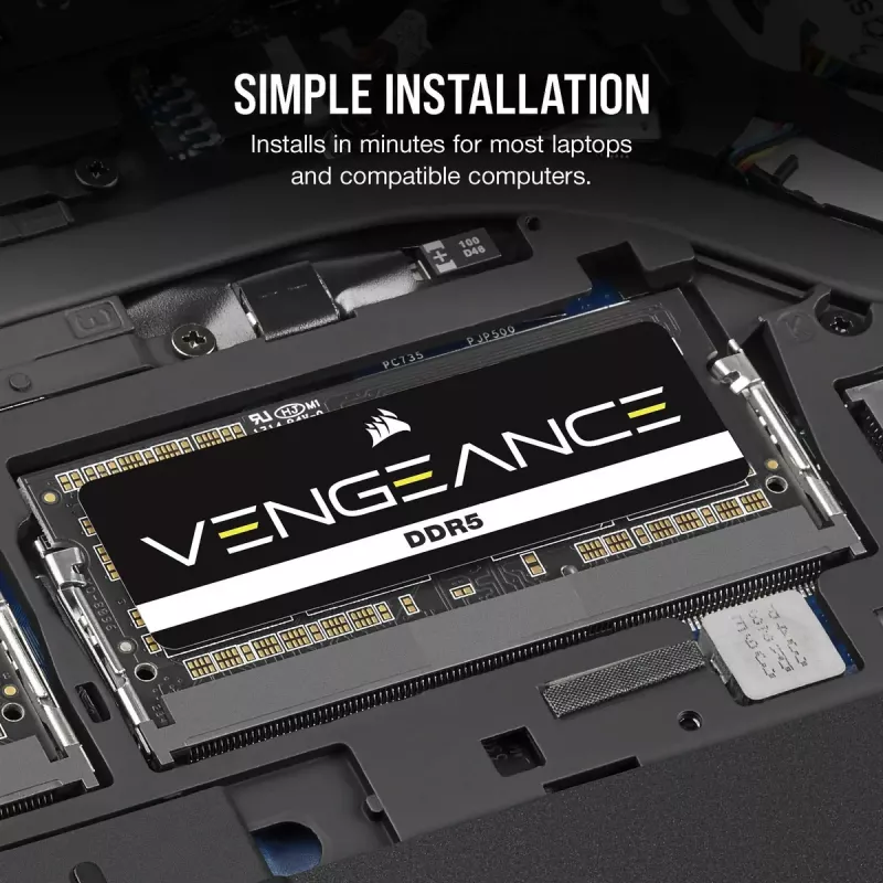 Sülearvuti mälu CORSAIR Vengeance DDR5 24 GB SO-DIMM 4800 MHz 262-kontaktiga 1.1V CL40