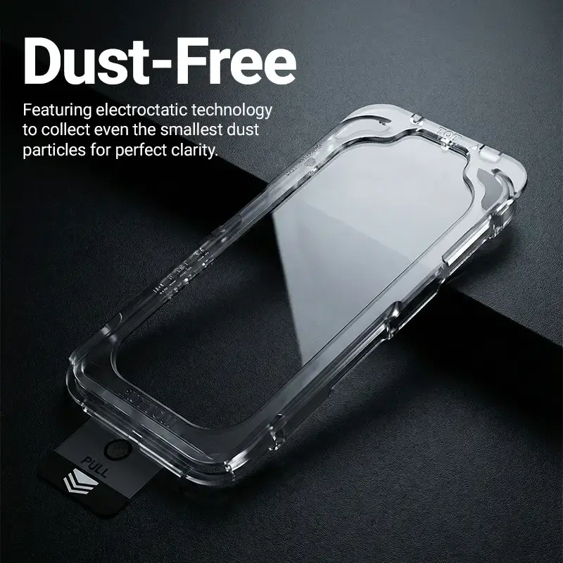 Karastatud klaasist ekraanikaitse Crong EasyShield 2-Pack iPhone 17 / 17 Pro / 16 Pro jaoks, alumiiniumsilikaat, läikiv