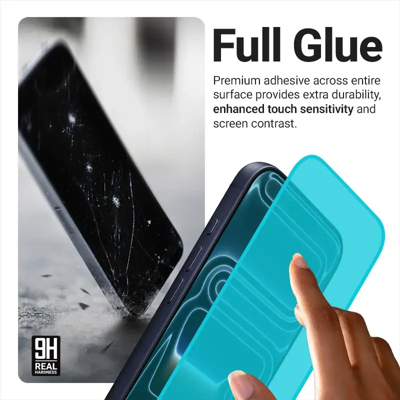 Karastatud klaasist ekraanikaitse Crong EasyShield 2-Pack iPhone 17 / 17 Pro / 16 Pro jaoks, alumiiniumsilikaat, läikiv