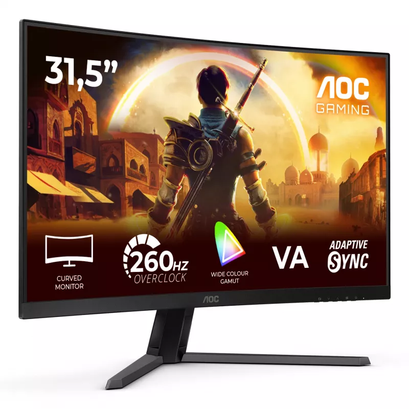 AOC G4 C32G42ZE arvutikuvar 80 cm (31.5 tolli) 1920 x 1080 pikslit Full HD LED Must, Punane