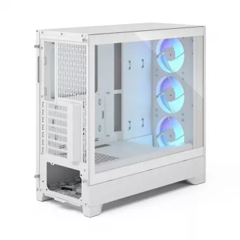 Fractal Design Pop 2 Air Valge TG RGB Midi Tower arvutikorpus — ATX/Micro‑ATX/Mini‑ITX, karastatud klaas, 3x120 mm esiventilaatorid