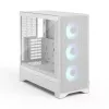 Fractal Design Pop 2 Air Valge TG RGB Midi Tower arvutikorpus — ATX/Micro‑ATX/Mini‑ITX, karastatud klaas, 3x120 mm esiventilaatorid