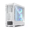 Fractal Design Pop 2 Air Valge TG RGB Midi Tower arvutikorpus — ATX/Micro‑ATX/Mini‑ITX, karastatud klaas, 3x120 mm esiventilaatorid