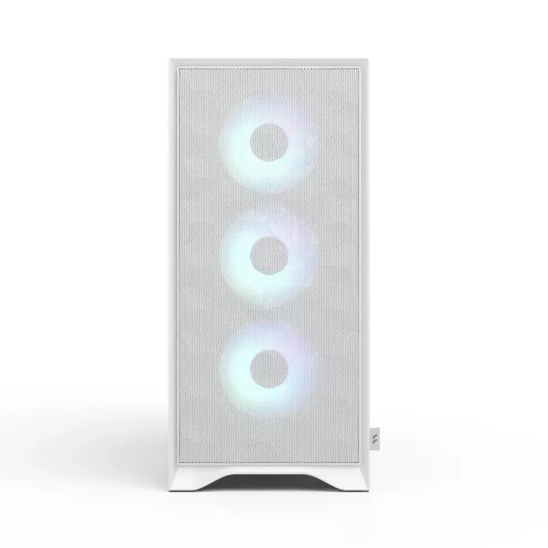 Fractal Design Pop 2 Air Valge TG RGB Midi Tower arvutikorpus — ATX/Micro‑ATX/Mini‑ITX, karastatud klaas, 3x120 mm esiventilaatorid