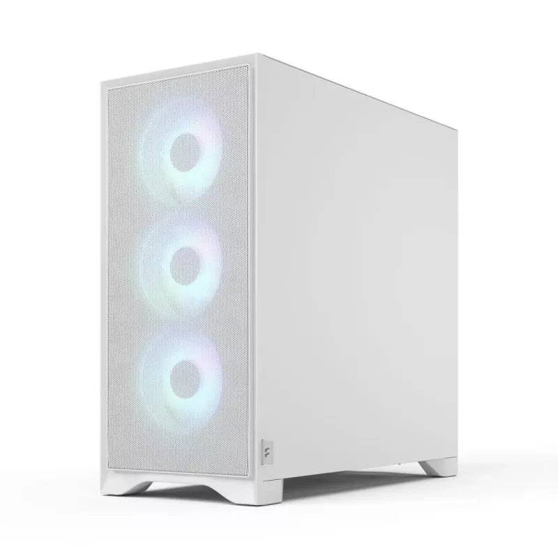 Fractal Design Pop 2 Air Valge TG RGB Midi Tower arvutikorpus — ATX/Micro‑ATX/Mini‑ITX, karastatud klaas, 3x120 mm esiventilaatorid