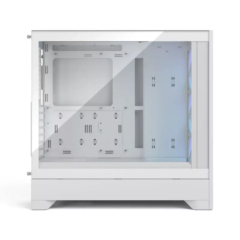 Fractal Design Pop 2 Air Valge TG RGB Midi Tower arvutikorpus — ATX/Micro‑ATX/Mini‑ITX, karastatud klaas, 3x120 mm esiventilaatorid